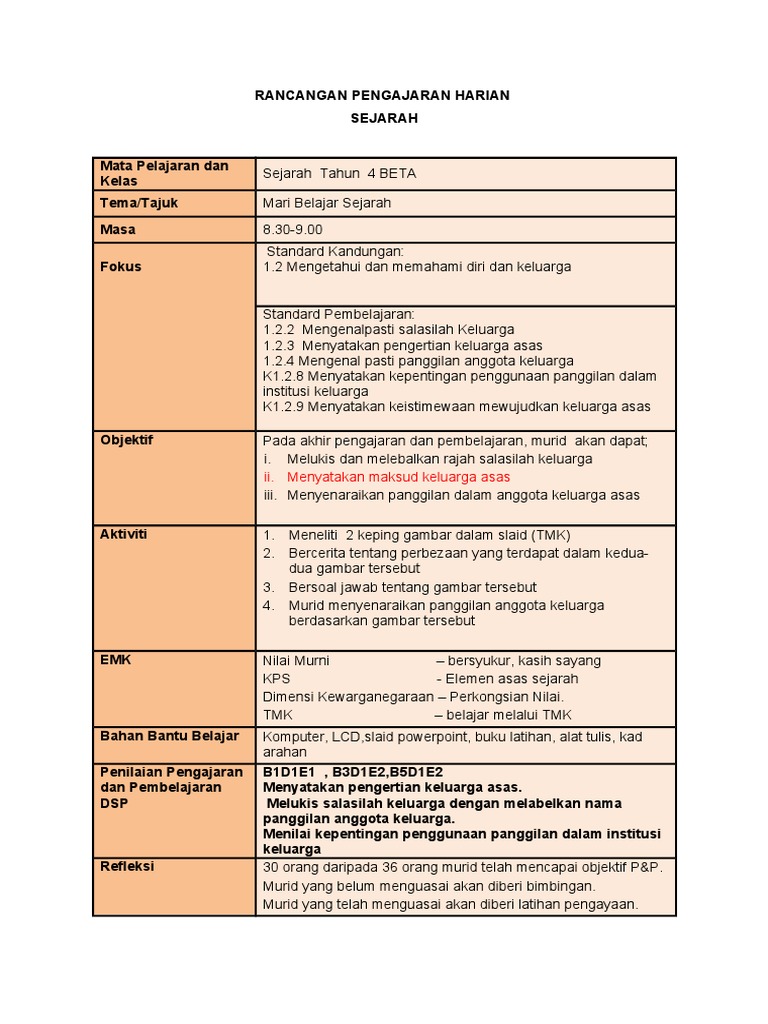 RPH SEJARAH TAHUN 4.doc