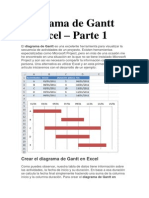 Diagrama de Gantt en Excel