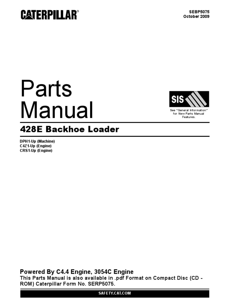 Manual Do 428 E Da CAT Backhoe Loader | Mechanical Engineering |  Manufactured Goods