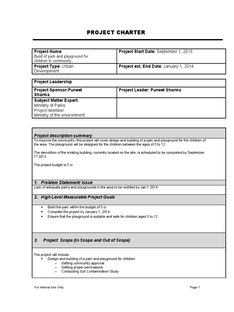 Group 4 - Comm Rehab Comm Project Charter (EDIT Maryon) | PDF | Business