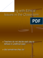 Dealing With Ethical Issues in The Classroom