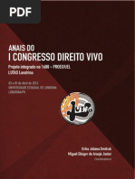 Anais Do I Congresso Direito Vivo