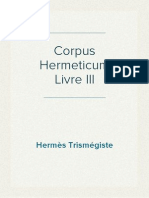 Hermès Trismégiste - Corpus Hermeticum III