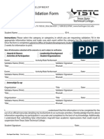 Co-Curricular Validation Form: Student Development