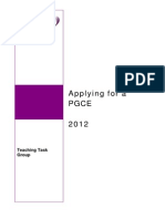 Applying For A Pgce 2012: Teaching Task Group