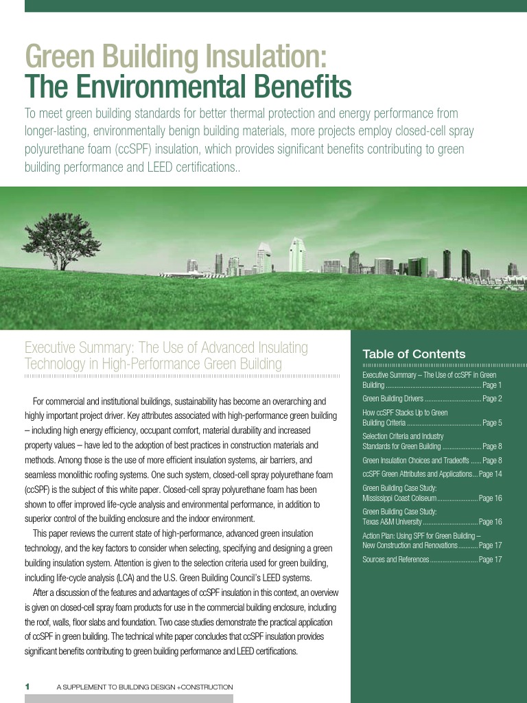 Green Building Insulation | PDF | Green Building | Building Insulation - Green Building Wall Insulation