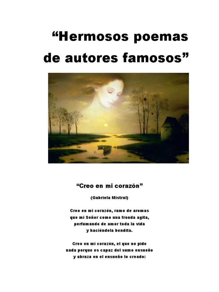 Hermosos Poemas de Autores Famosos