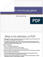 Research Into The Pop Genre