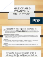 VALUE OF AN E-STRATEGY IN VALUE STORE power point slides.odp