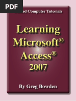 Learning Microsoft Access 2007 - Introduction