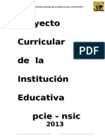 Proyecto Curricular de La Institucion Educativa 2013 - Ccesa