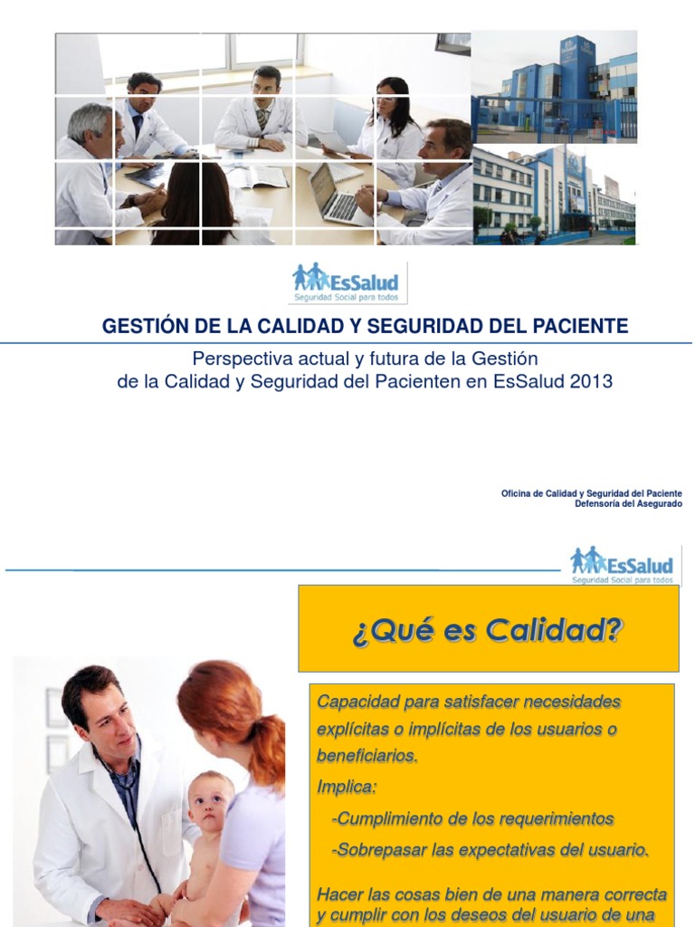 Gestión de Calidad y Seguridad del Paciente | PDF | Seguridad del ...
