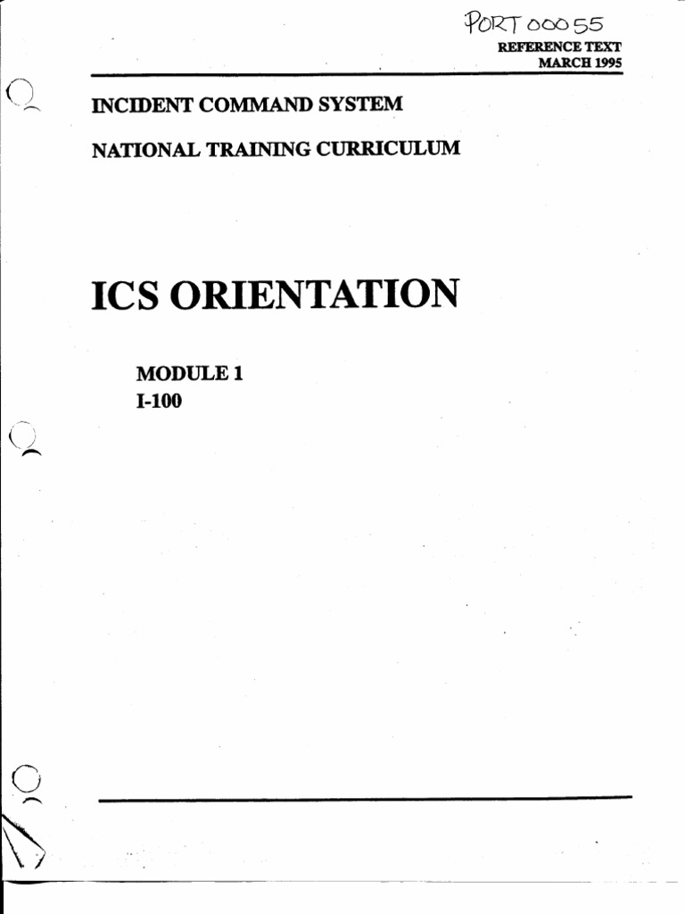 ICS Orientation Training Module Overview | PDF | Incident Command ...