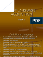 W1 First Language Acquisition