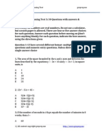 Quantitative Reasoning Test 3 PDF