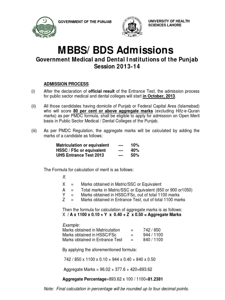 Admission 2013 PDF PDF University And College Admission Dental Degree