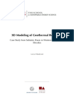 3D Modeling of Geothermal Reservoirs PDF