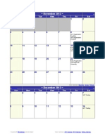 November-December 2013 Colleg Portfolio Calendar