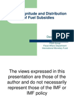 The Magnitude and Distribution of Fuel Subsidies: David Coady