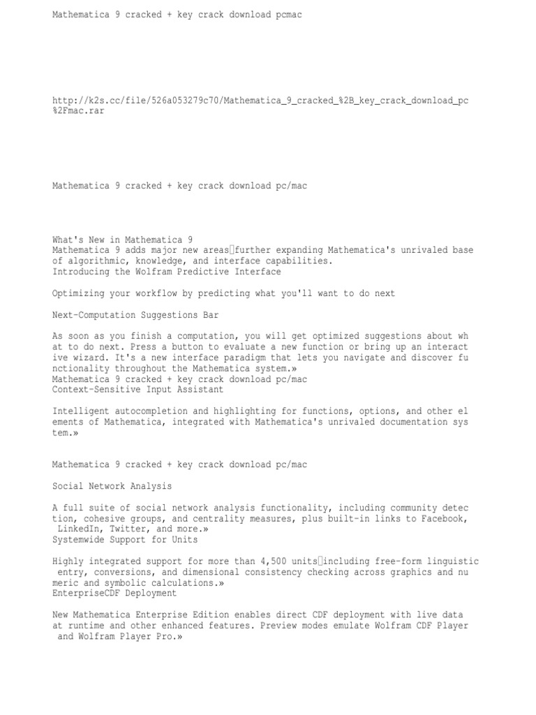 Mathematica 9.0