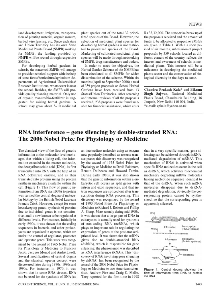 RNA Interference - Gene Silencing by Double-Stranded RNA | PDF