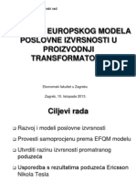 Primjena Europskog Modela Poslovne Izvrsnosti U Proizvodnji Transformatora