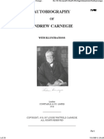 The Autobiography of Andrew Carnegie, by Andrew Carnegie