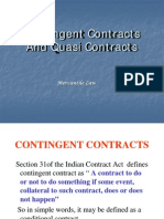 Contingent Contracts and Quasi Contracts: Mercantile Law