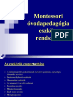 Montessori Óvodapedagógia-Eszköz-Rendszere