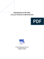 Properties of Refrigerant 134a (1,1,1,2-Tetrafluoroethane)