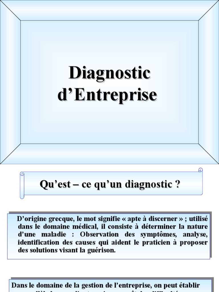 Diagnostic Entreprise M decine Business Diagnostic Entreprise M decine Business