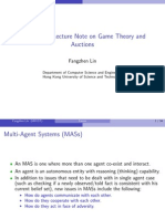 COMP3211 Lecture Note On Game Theory and Auctions: Fangzhen Lin