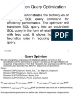 Query Optimization Techniques