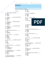 Vocabulary and grammar practice worksheet