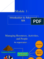 Introduction To Advanced MA