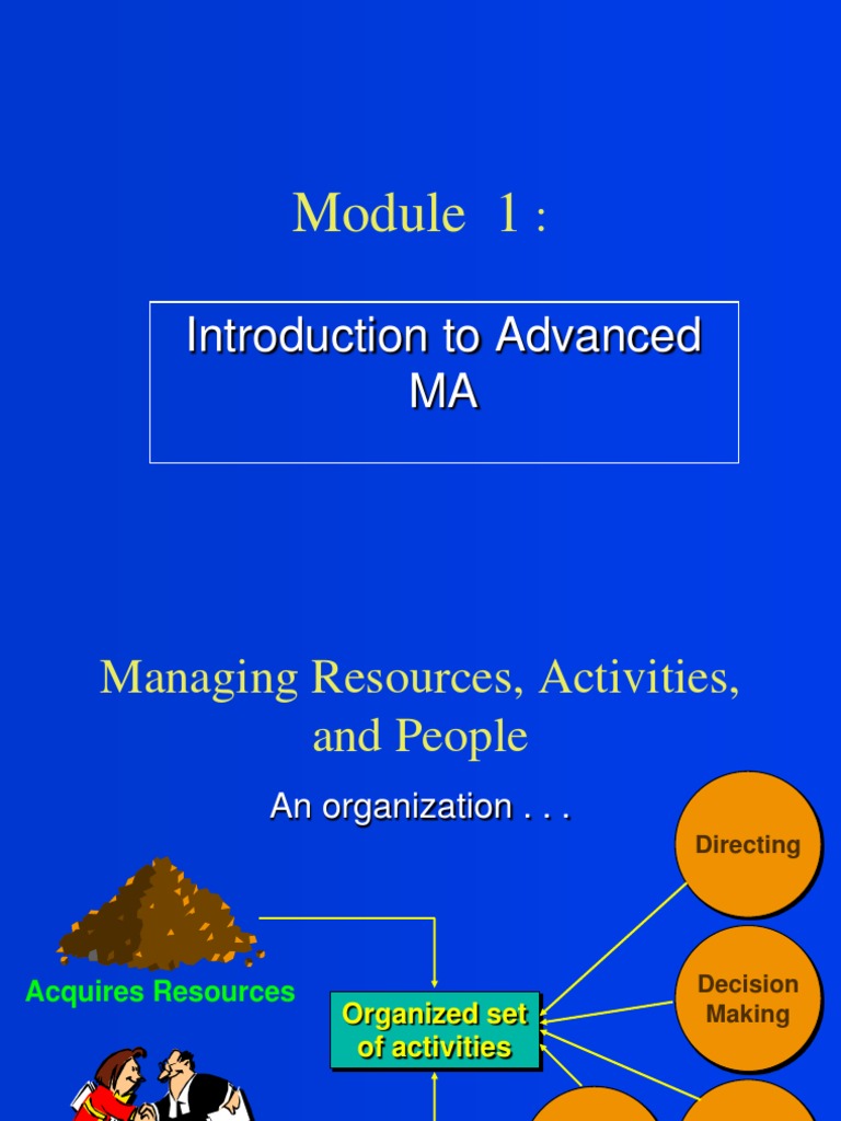 Introduction To Advanced MA | PDF
