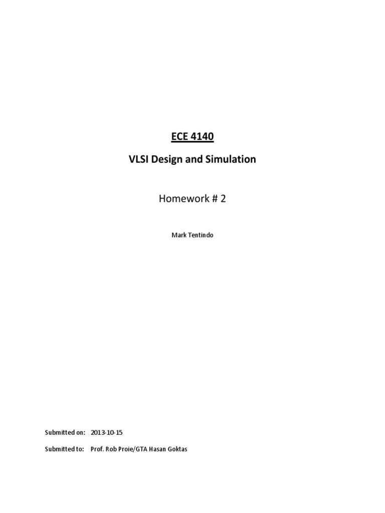 Ece 4140 HW 2 | PDF | Mosfet | Semiconductor Devices