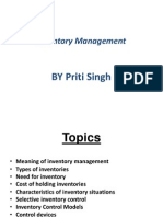 Inventory Management: BY Priti Singh