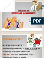 Inventory Management: Seminar On