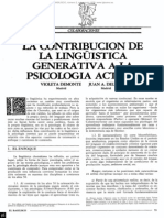 JPR504 - Contribucion de La Linguistica Generativa A La Psicologia Actual