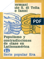 105969971 Populismo y Contradicciones de Clase Gino Germani Torcuato Di Tella Octavio Ianni