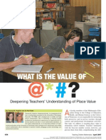 Deeping Teachers Understanding of Place Value PDF