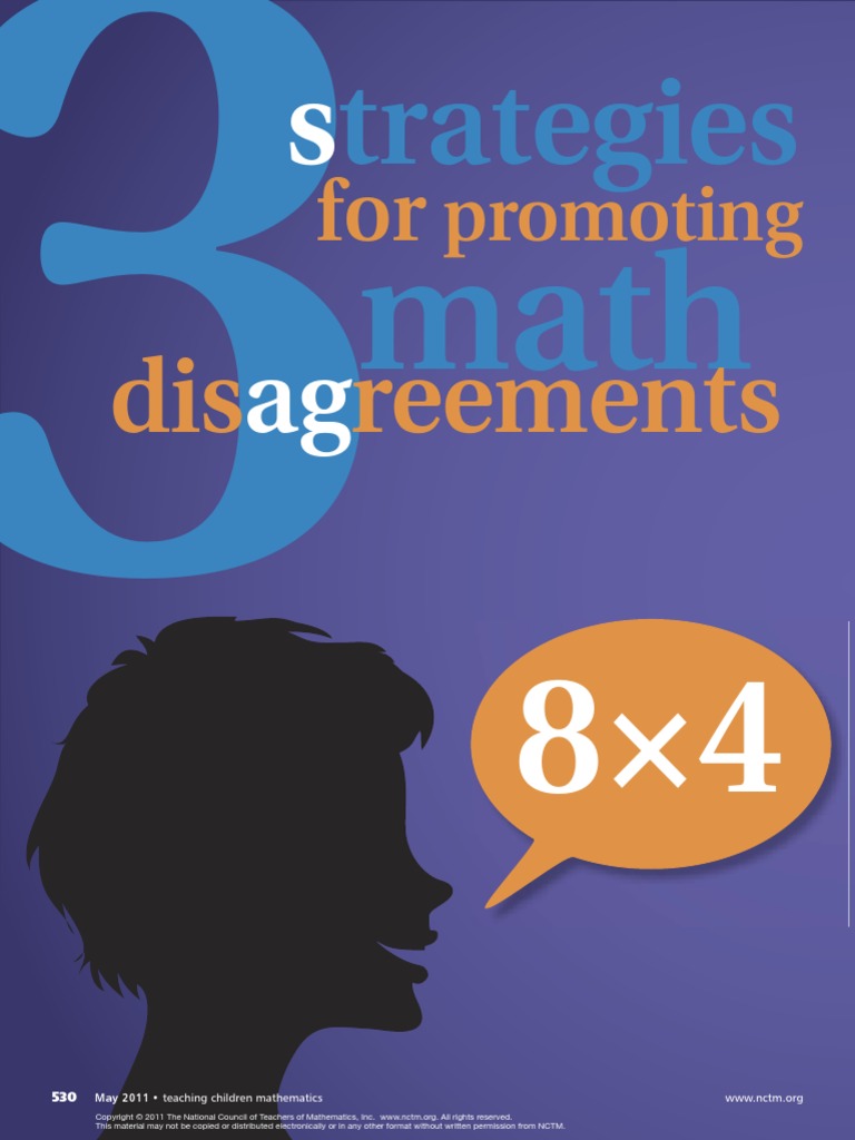 Three Strategies For Promoting Math Disagreements PDF | PDF | National ...