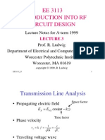 EE 3113 Introduction Into RF Circuit Design: Lecture Notes For A-Term 1999