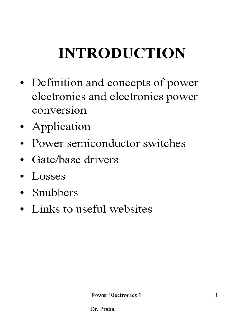 Overview and Power Devices PDF | PDF | Bipolar Junction Transistor ...