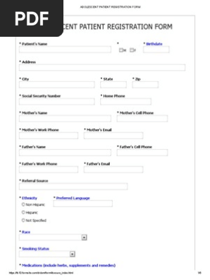 ADOLESCENT PATIENT REGISTRATION FORM.pdf