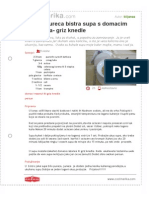 Pureca Cureca Bistra Supa S Domacim Rezancima Griz Knedle PDF