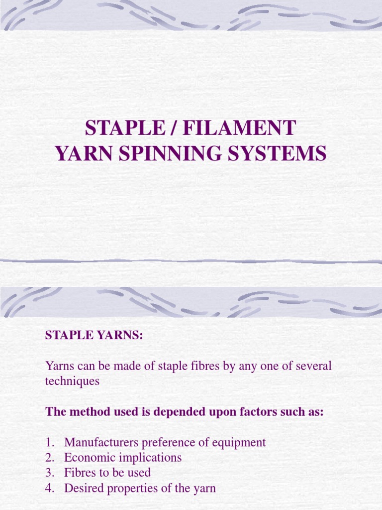 Long Staple Yarn Spinning Techniques | PDF | Spinning (Textiles) | Yarn