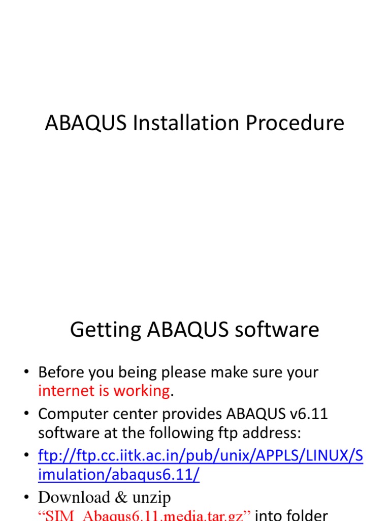 ABAQUS v6.11 Installation Guide | PDF | Directory (Computing) | Utility ...