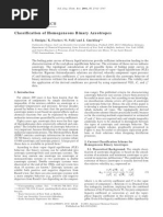 Classification of Homogeneous Binary Azeotropes